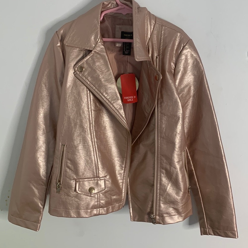 Forever 21 Girls Pink Casual Jacket (Kids)